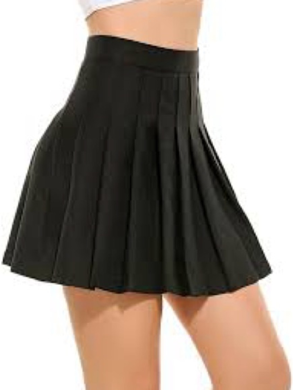 Girls' Black Pleated Skirt - Casual Everyday